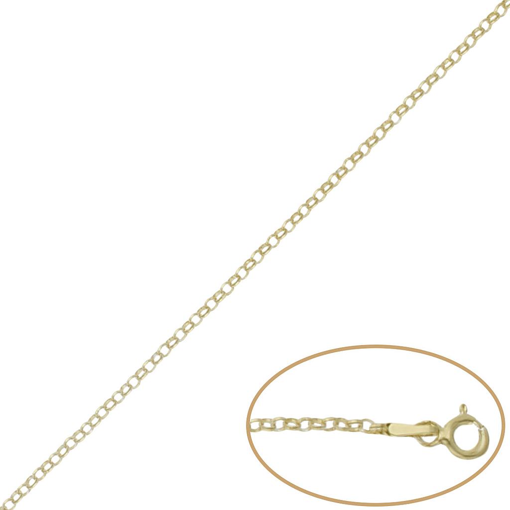 CADENA DE PLATA CHAPADA EN ORO "ROLOT"- 1MM