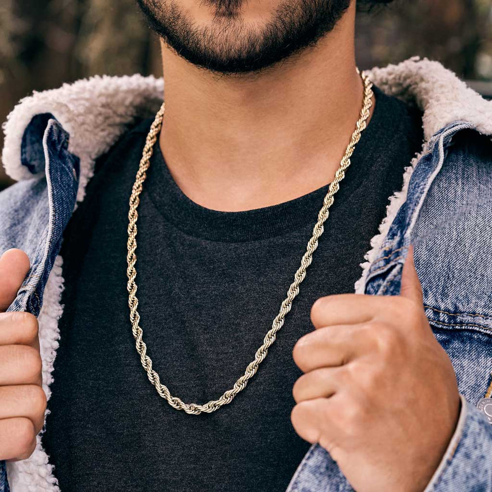 CORDÓN MACIZO ORO 18K "SALOMÓNICO" - 4.30MM