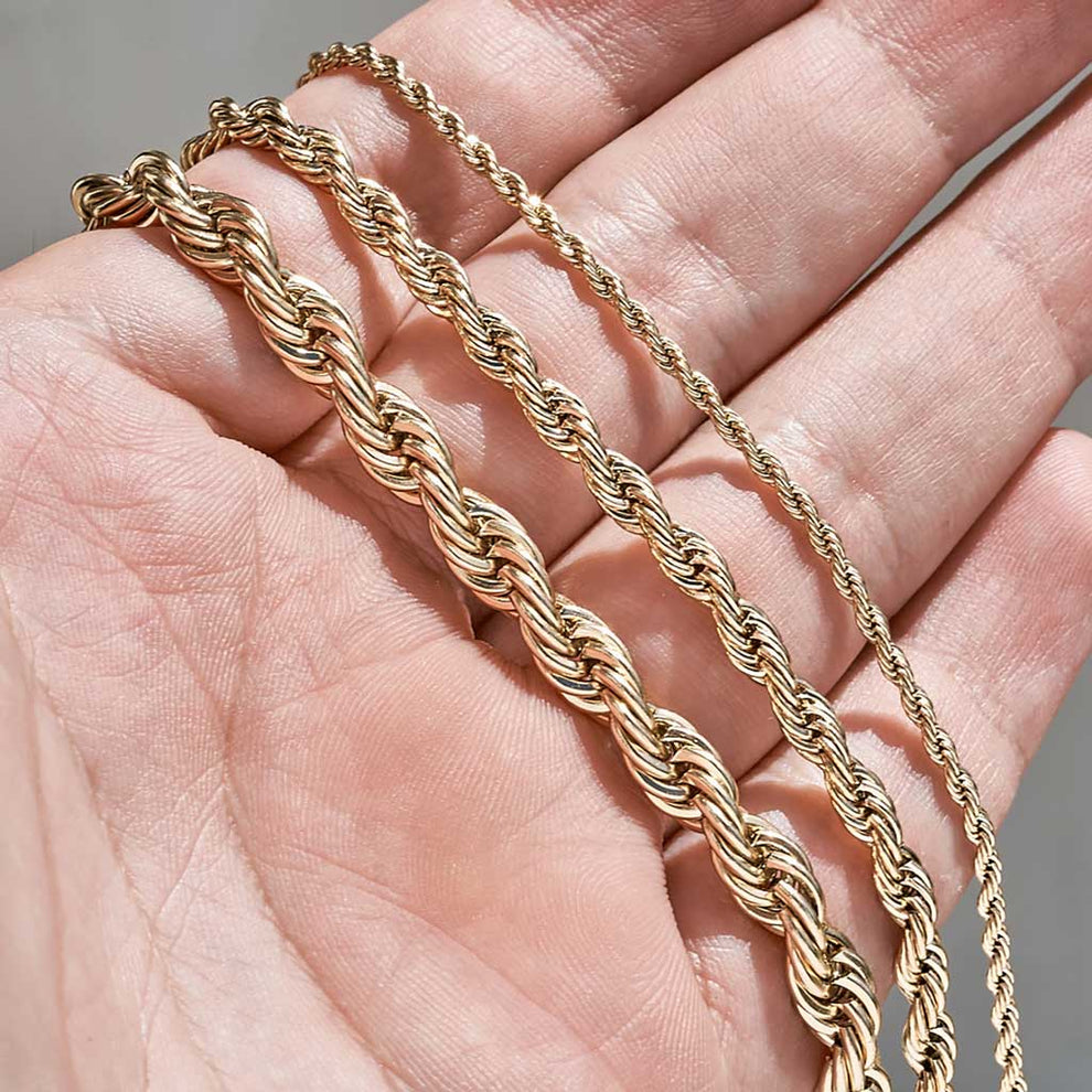 CORDÓN MACIZO ORO 18K "SALOMÓNICO" - 4.30MM