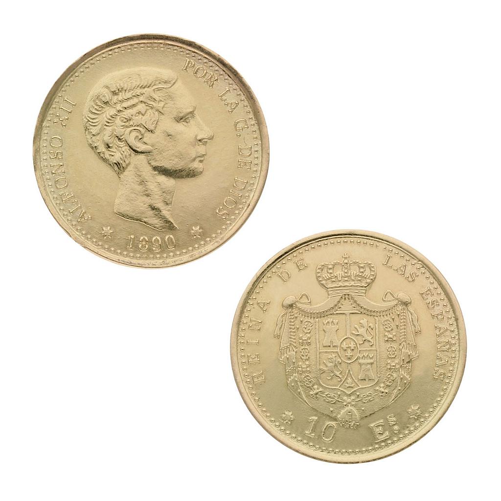 MONEDAS DE ORO 18KL ALFONSINAS 16MM