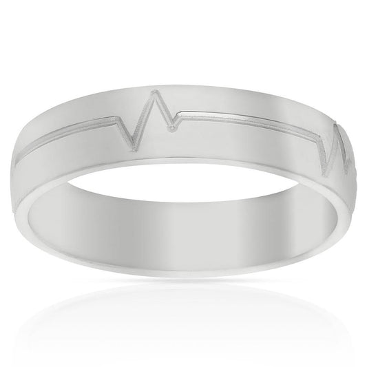 ANILLO DE PLATA 925MM "LATIDO" - 5MM