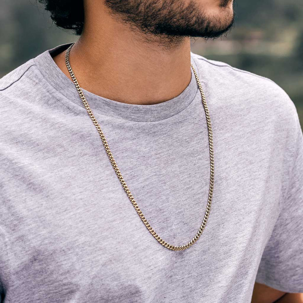 CADENA DE ORO 18K "CUBANA" -2MM